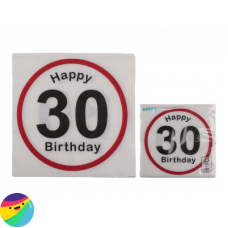 Serviete Happy Birthday 30